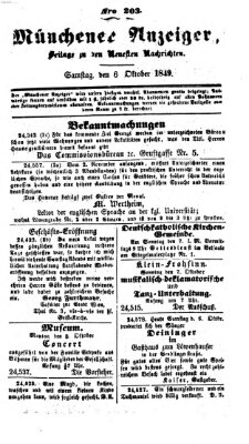 Neueste Nachrichten aus dem Gebiete der Politik (Münchner neueste Nachrichten) Samstag 6. Oktober 1849