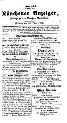 Neueste Nachrichten aus dem Gebiete der Politik (Münchner neueste Nachrichten) Mittwoch 26. Juni 1850