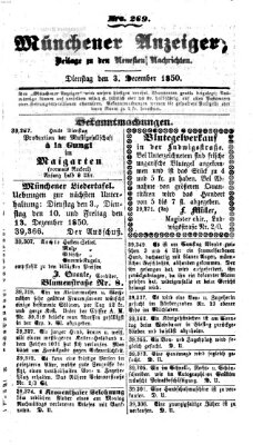 Neueste Nachrichten aus dem Gebiete der Politik (Münchner neueste Nachrichten) Dienstag 3. Dezember 1850