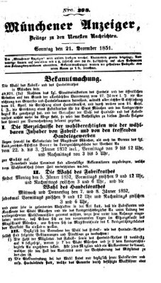 Neueste Nachrichten aus dem Gebiete der Politik (Münchner neueste Nachrichten) Sonntag 21. Dezember 1851