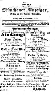 Neueste Nachrichten aus dem Gebiete der Politik (Münchner neueste Nachrichten) Montag 8. November 1852
