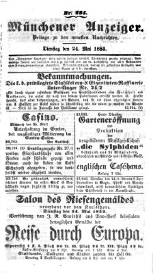 Neueste Nachrichten aus dem Gebiete der Politik (Münchner neueste Nachrichten) Dienstag 24. Mai 1853