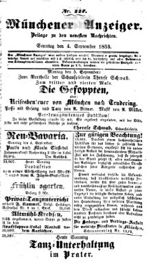 Neueste Nachrichten aus dem Gebiete der Politik Sonntag 4. September 1853