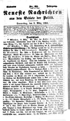 Neueste Nachrichten aus dem Gebiete der Politik Donnerstag 9. März 1854