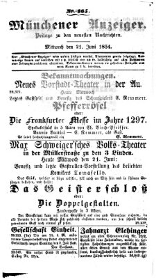 Neueste Nachrichten aus dem Gebiete der Politik (Münchner neueste Nachrichten) Mittwoch 21. Juni 1854