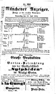 Neueste Nachrichten aus dem Gebiete der Politik (Münchner neueste Nachrichten) Donnerstag 13. Juli 1854