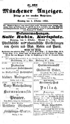 Neueste Nachrichten aus dem Gebiete der Politik (Münchner neueste Nachrichten) Sonntag 1. Oktober 1854