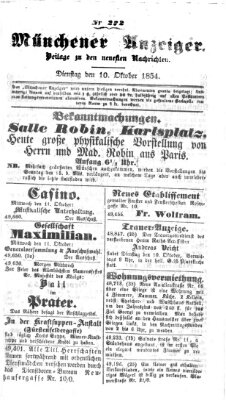 Neueste Nachrichten aus dem Gebiete der Politik Dienstag 10. Oktober 1854