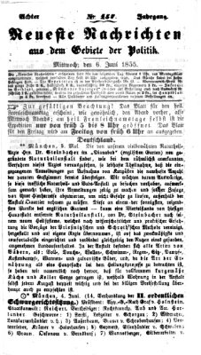 Neueste Nachrichten aus dem Gebiete der Politik (Münchner neueste Nachrichten) Mittwoch 6. Juni 1855