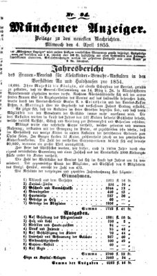 Neueste Nachrichten aus dem Gebiete der Politik (Münchner neueste Nachrichten) Mittwoch 4. April 1855