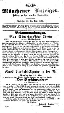 Neueste Nachrichten aus dem Gebiete der Politik (Münchner neueste Nachrichten) Sonntag 20. Mai 1855