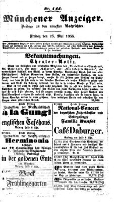 Neueste Nachrichten aus dem Gebiete der Politik (Münchner neueste Nachrichten) Freitag 25. Mai 1855