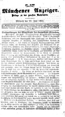 Neueste Nachrichten aus dem Gebiete der Politik (Münchner neueste Nachrichten) Mittwoch 20. Juni 1855