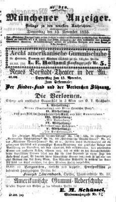 Neueste Nachrichten aus dem Gebiete der Politik Donnerstag 15. November 1855