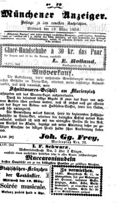 Neueste Nachrichten aus dem Gebiete der Politik (Münchner neueste Nachrichten) Mittwoch 19. März 1856