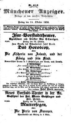 Neueste Nachrichten aus dem Gebiete der Politik (Münchner neueste Nachrichten) Freitag 24. Oktober 1856