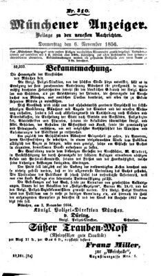 Neueste Nachrichten aus dem Gebiete der Politik Donnerstag 6. November 1856