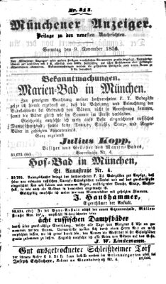 Neueste Nachrichten aus dem Gebiete der Politik Sonntag 9. November 1856
