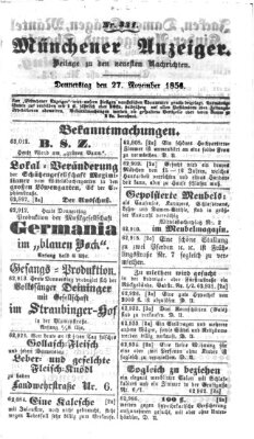 Neueste Nachrichten aus dem Gebiete der Politik Donnerstag 27. November 1856