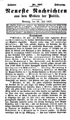 Neueste Nachrichten aus dem Gebiete der Politik (Münchner neueste Nachrichten) Sonntag 26. Juli 1857