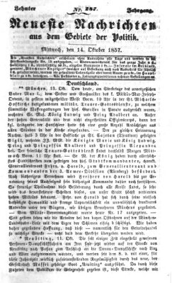 Neueste Nachrichten aus dem Gebiete der Politik Mittwoch 14. Oktober 1857