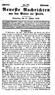 Neueste Nachrichten aus dem Gebiete der Politik Donnerstag 21. Januar 1858