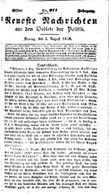 Neueste Nachrichten aus dem Gebiete der Politik (Münchner neueste Nachrichten) Montag 2. August 1858