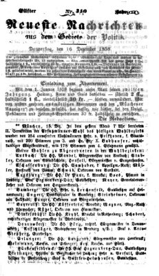 Neueste Nachrichten aus dem Gebiete der Politik (Münchner neueste Nachrichten) Donnerstag 16. Dezember 1858