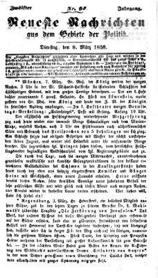 Neueste Nachrichten aus dem Gebiete der Politik (Münchner neueste Nachrichten) Dienstag 8. März 1859