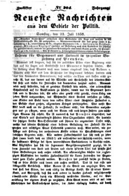 Neueste Nachrichten aus dem Gebiete der Politik (Münchner neueste Nachrichten) Samstag 23. Juli 1859
