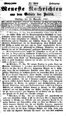 Neueste Nachrichten aus dem Gebiete der Politik Samstag 28. Dezember 1861