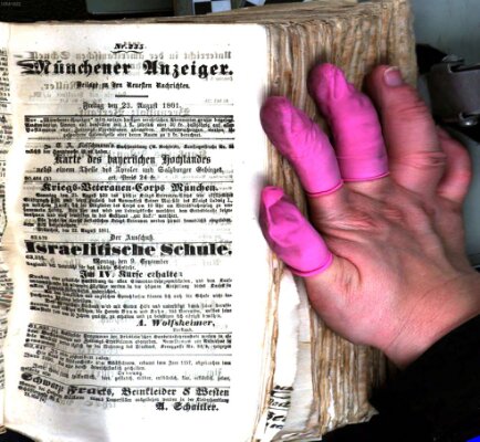 Münchener Anzeiger (Münchner neueste Nachrichten) Freitag 23. August 1861