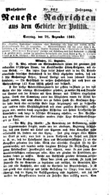 Neueste Nachrichten aus dem Gebiete der Politik (Münchner neueste Nachrichten) Sonntag 28. Dezember 1862