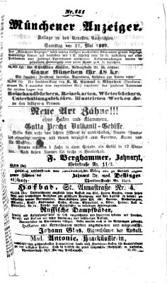 Münchener Anzeiger (Neueste Nachrichten aus dem Gebiete der Politik) Samstag 31. Mai 1862