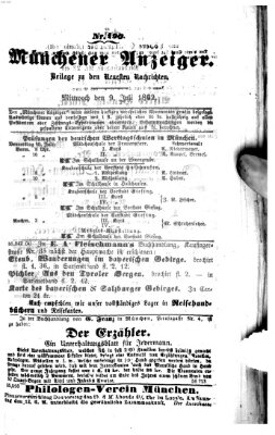 Münchener Anzeiger (Münchner neueste Nachrichten) Mittwoch 9. Juli 1862