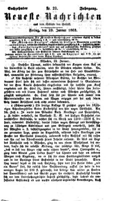 Neueste Nachrichten aus dem Gebiete der Politik (Münchner neueste Nachrichten) Freitag 23. Januar 1863