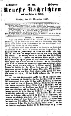 Neueste Nachrichten aus dem Gebiete der Politik Samstag 12. September 1863