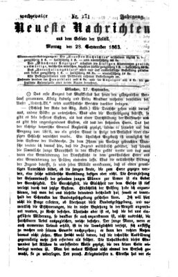 Neueste Nachrichten aus dem Gebiete der Politik (Münchner neueste Nachrichten) Montag 28. September 1863