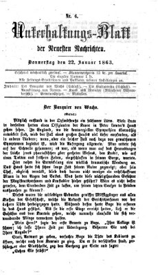 Neueste Nachrichten aus dem Gebiete der Politik Donnerstag 22. Januar 1863