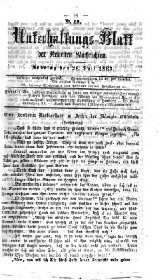 Neueste Nachrichten aus dem Gebiete der Politik (Münchner neueste Nachrichten) Sonntag 26. Juli 1863