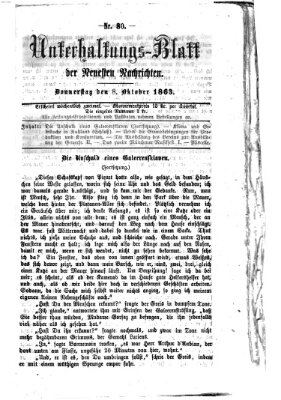 Neueste Nachrichten aus dem Gebiete der Politik (Münchner neueste Nachrichten) Donnerstag 8. Oktober 1863