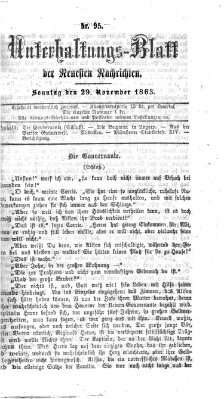 Neueste Nachrichten aus dem Gebiete der Politik (Münchner neueste Nachrichten) Sonntag 29. November 1863