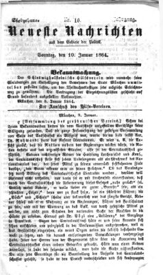 Neueste Nachrichten aus dem Gebiete der Politik (Münchner neueste Nachrichten) Sonntag 10. Januar 1864
