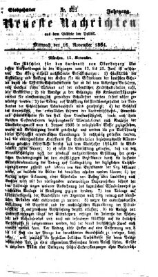 Neueste Nachrichten aus dem Gebiete der Politik (Münchner neueste Nachrichten) Mittwoch 16. November 1864