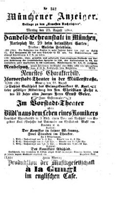 Münchener Anzeiger (Münchner neueste Nachrichten) Montag 29. August 1864