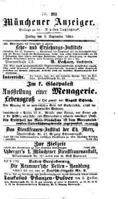 Münchener Anzeiger (Münchner neueste Nachrichten) Freitag 9. September 1864