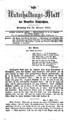 Neueste Nachrichten aus dem Gebiete der Politik (Münchner neueste Nachrichten) Sonntag 31. Januar 1864