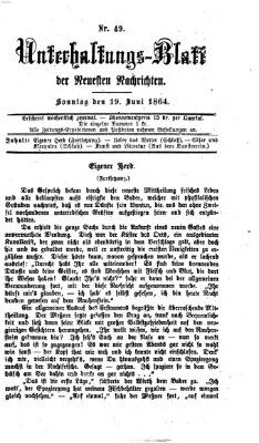 Neueste Nachrichten aus dem Gebiete der Politik Sonntag 19. Juni 1864