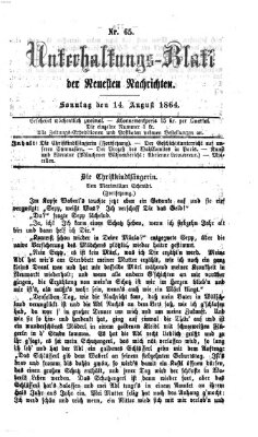 Neueste Nachrichten aus dem Gebiete der Politik Sonntag 14. August 1864