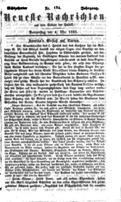 Neueste Nachrichten aus dem Gebiete der Politik (Münchner neueste Nachrichten) Donnerstag 4. Mai 1865